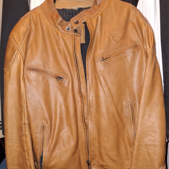 Other - Dainese Ducati Tan Leather Jacket Size 54